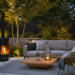 patios con chimenea exterior