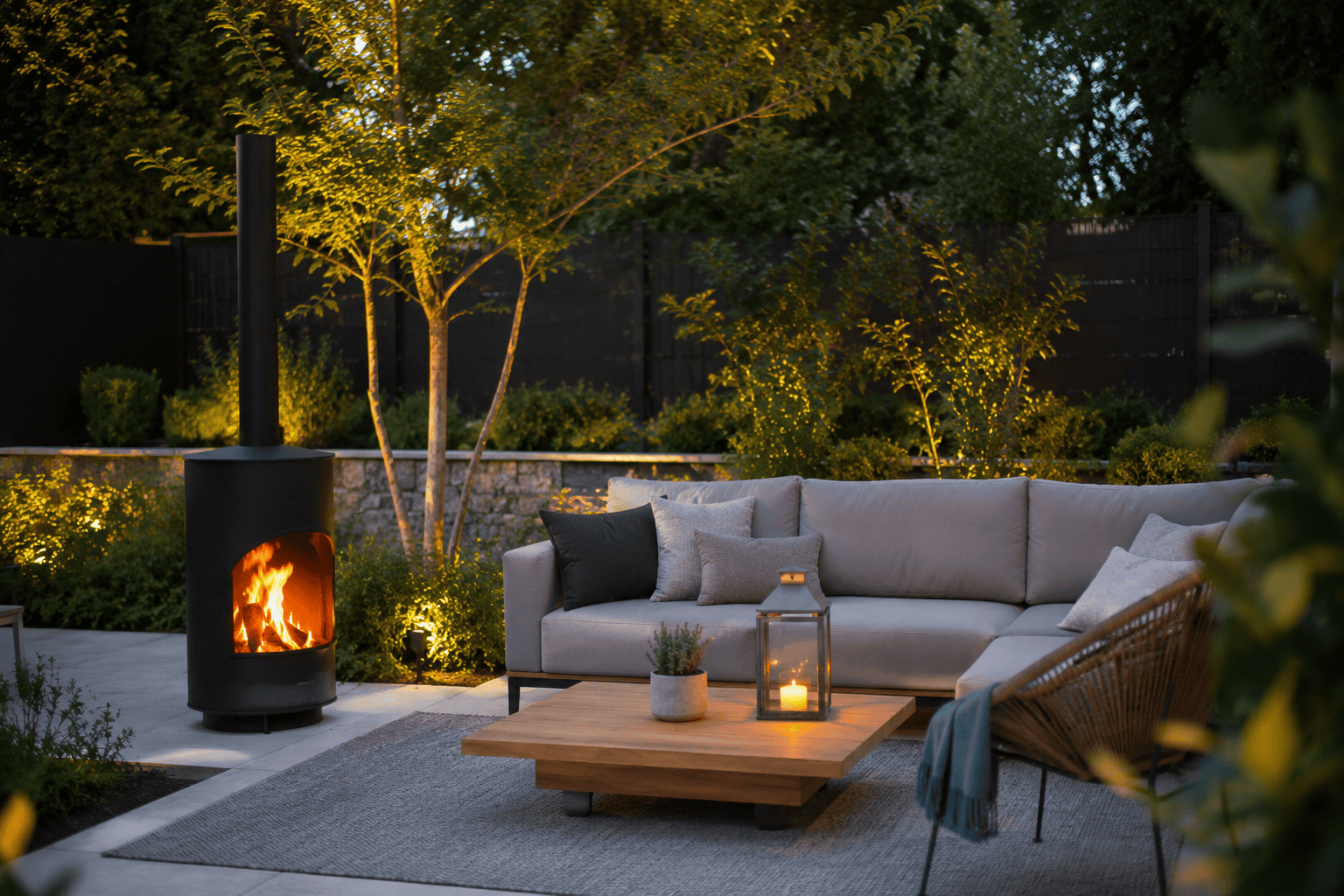 Patios con chimenea exterior: la tendencia para disfrutar tu casa en verano