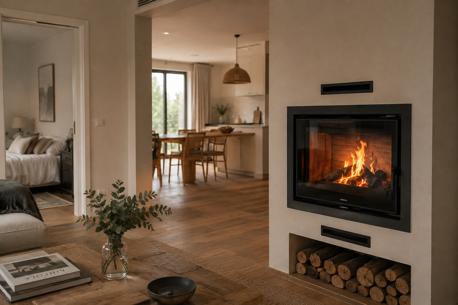 ¿Cómo repartir el calor de una chimenea por toda la casa? Soluciones para varias habitaciones